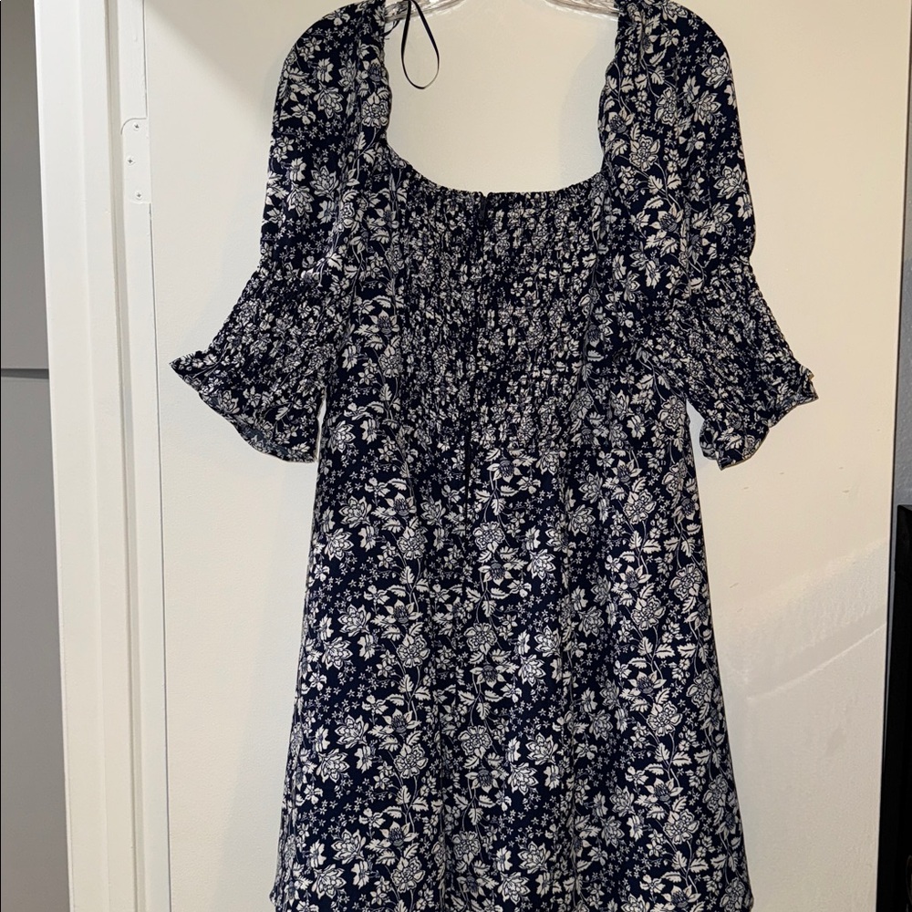 Mi Ami, Francesca's Navy and White Floral Dress NWT